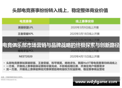 电竞俱乐部市场营销与品牌战略的终极探索与创新路径